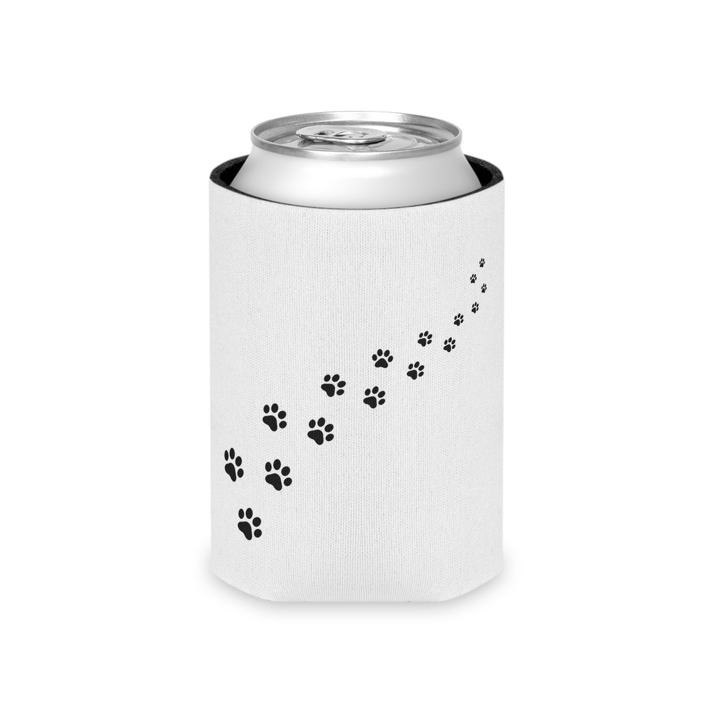 Can Cooler — Cute Paw Print & Smiling Dog Beverage Koozie - Pawfectly Yours