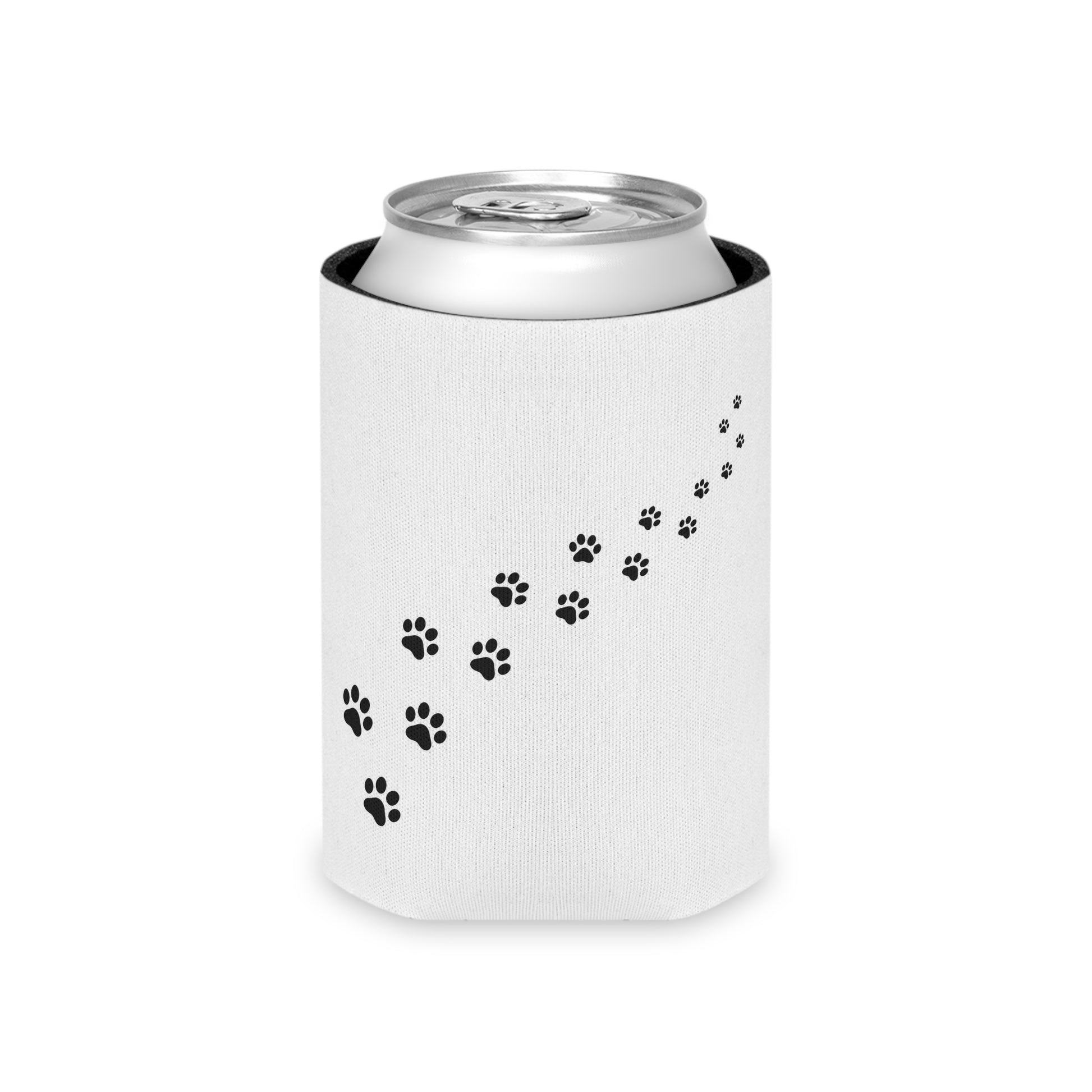 Can Cooler — Cute Paw Print & Smiling Dog Beverage Koozie - Pawfectly Yours