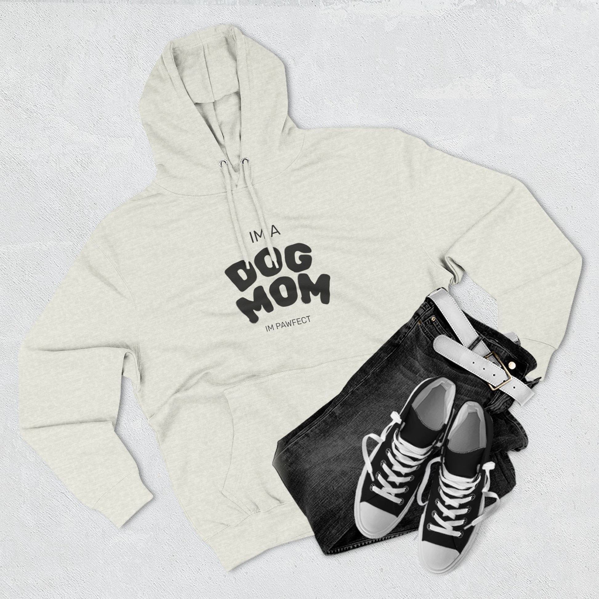 Dog Mom Hoodie — "I’m a Dog Mom" Fleece Pullover for Pet Lovers - Pawfectly Yours