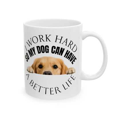Cute Dog Peeking Coffee Mug – Dog Lover Gift - Pawfectly Yours