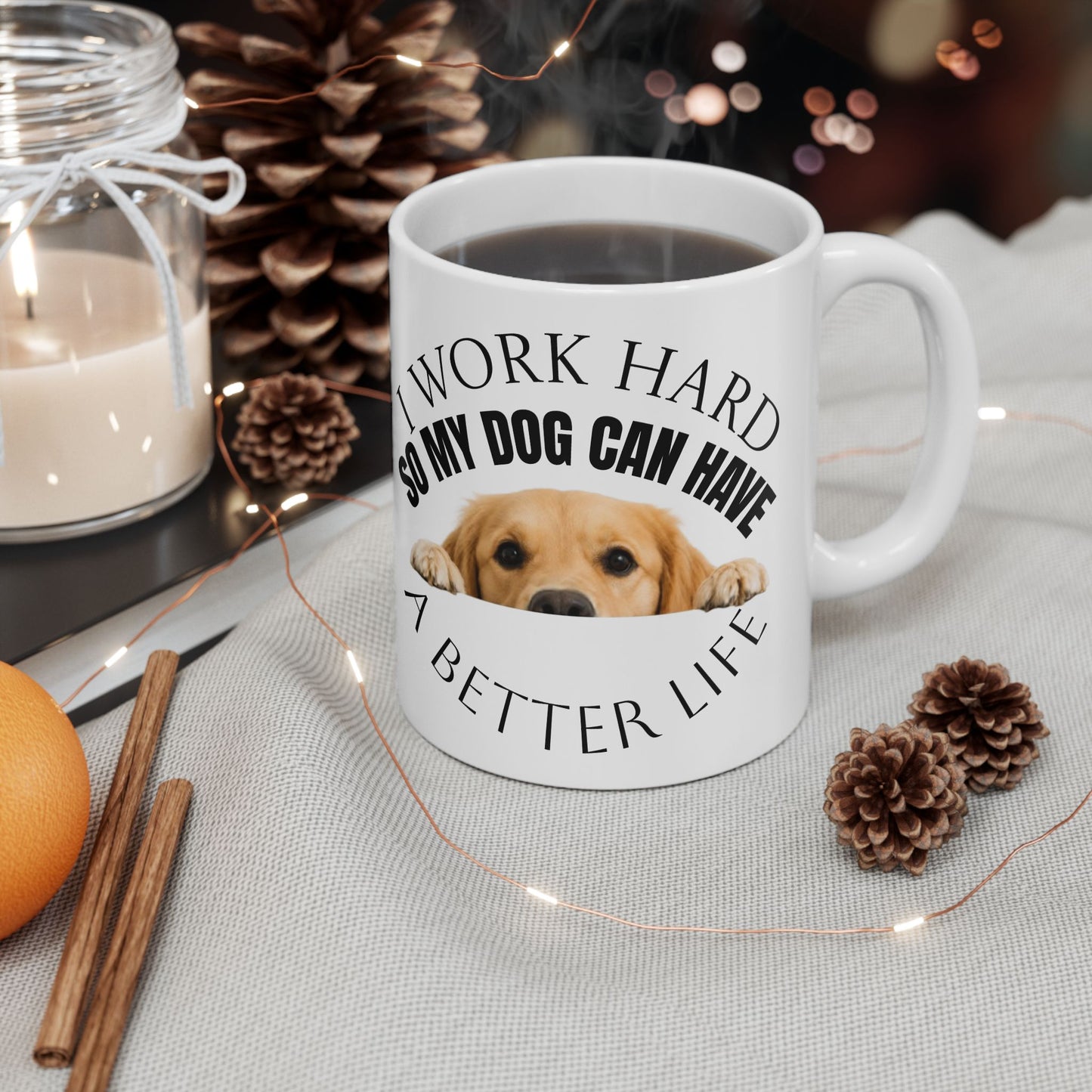 Cute Dog Peeking Coffee Mug – Dog Lover Gift - Pawfectly Yours