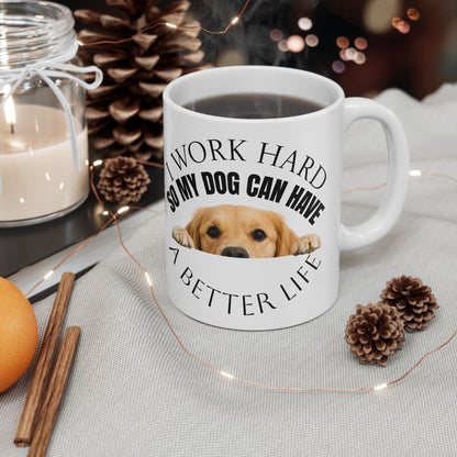 Cute Dog Peeking Coffee Mug – Dog Lover Gift - Pawfectly Yours